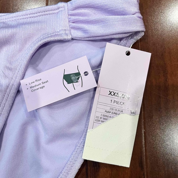 New NWT Wild‎ Fable Lilac Purple Bikini Bottom Swimwear Low Rise Size XXS / 00 - Picture 2 of 5